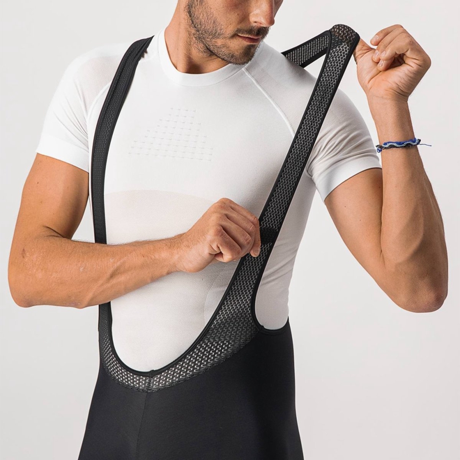 Black Castelli NANO FLEX PRO RACE Men Bib Shorts | YMP542173