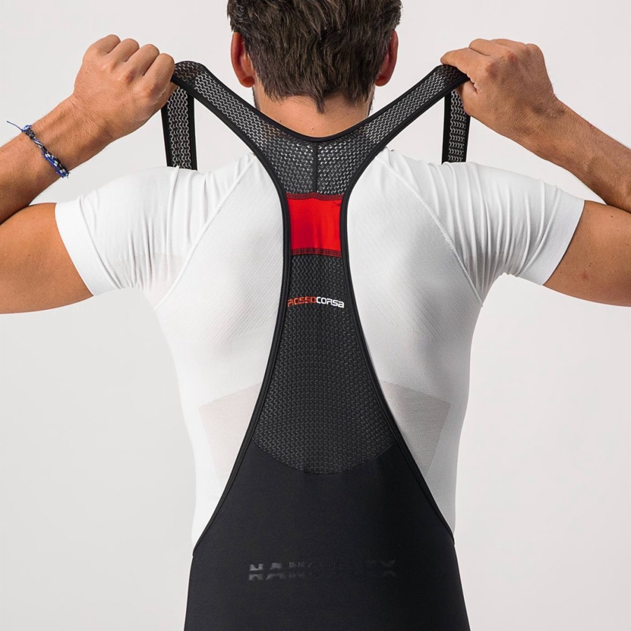 Black Castelli NANO FLEX PRO RACE Men Bib Shorts | YMP542173