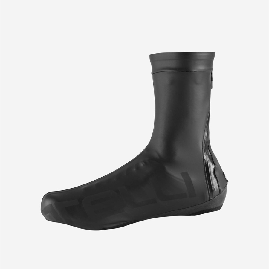 Black Castelli PIOGGERELLA Men Shoecovers | JPE023159