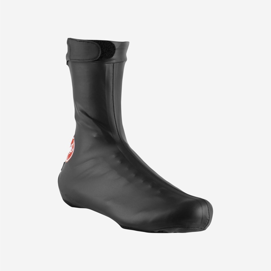 Black Castelli PIOGGERELLA Men Shoecovers | JPE023159