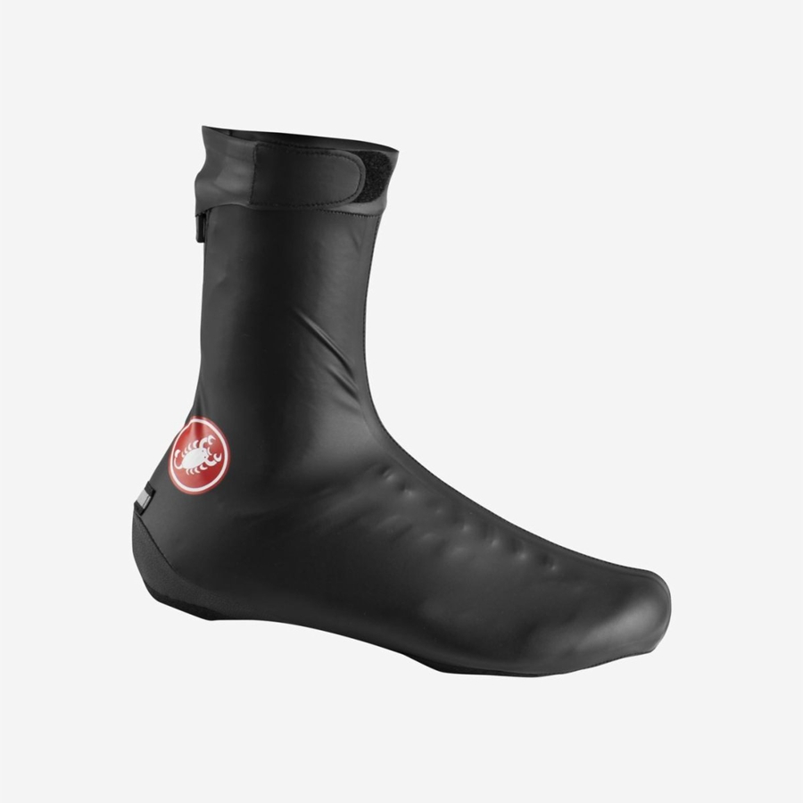 Black Castelli PIOGGERELLA Men Shoecovers | JPE023159