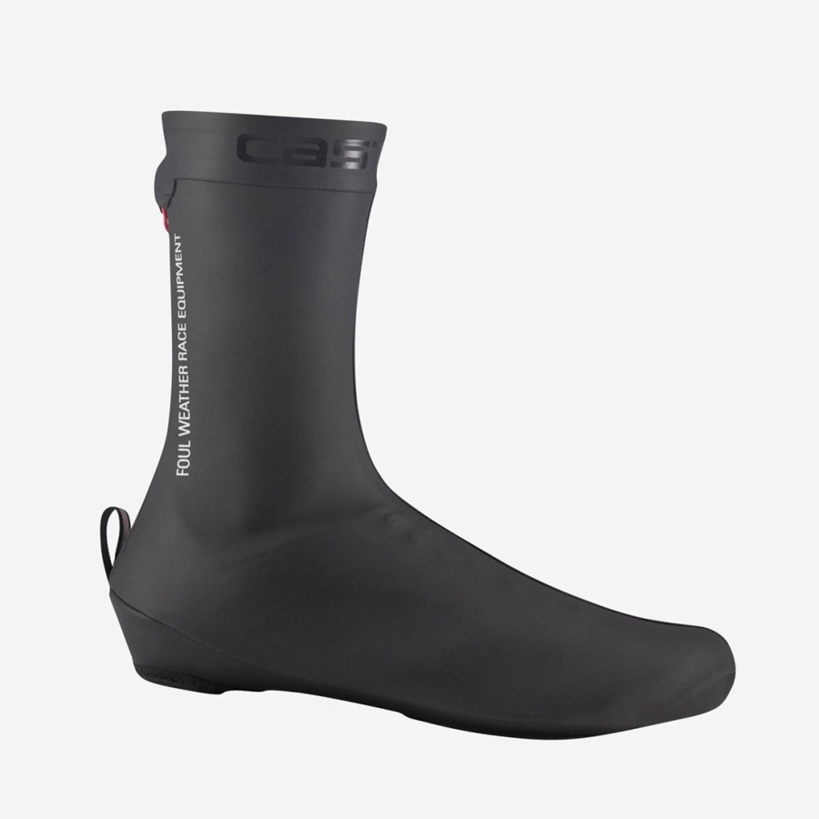 Black Castelli PIOGGIA 4 Men Shoecovers | KRX016238