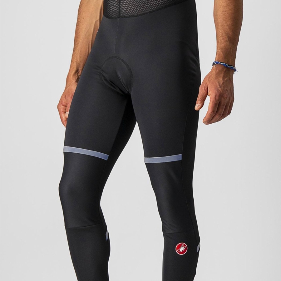 Black Castelli POLARE 3 Men Bib Tights | QLZ981604