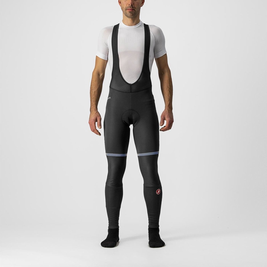 Black Castelli POLARE 3 Men Bib Tights | QLZ981604