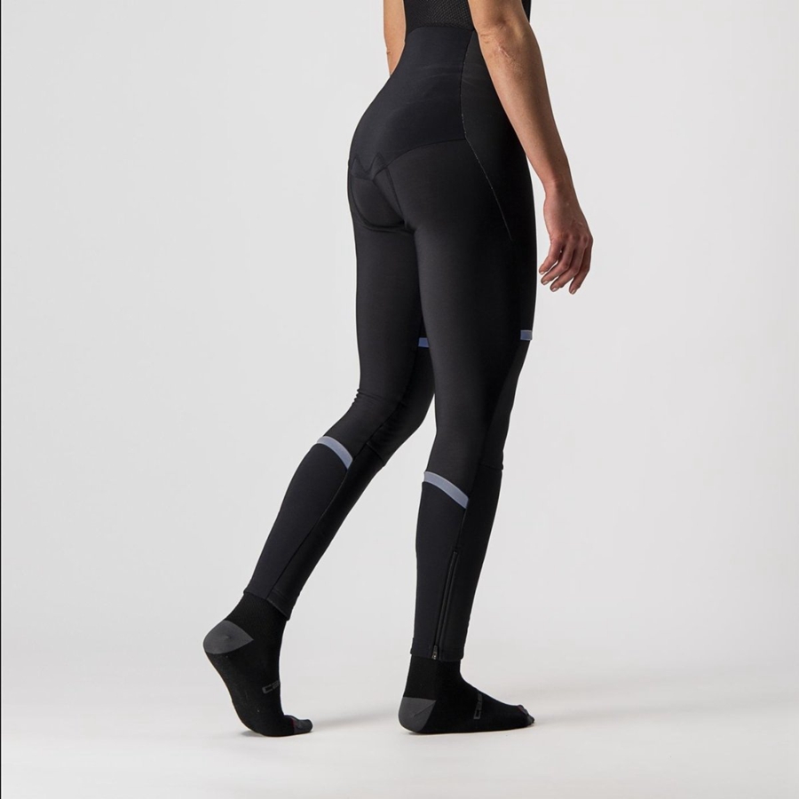 Black Castelli POLARE W Women Bib Tights | XFB830419