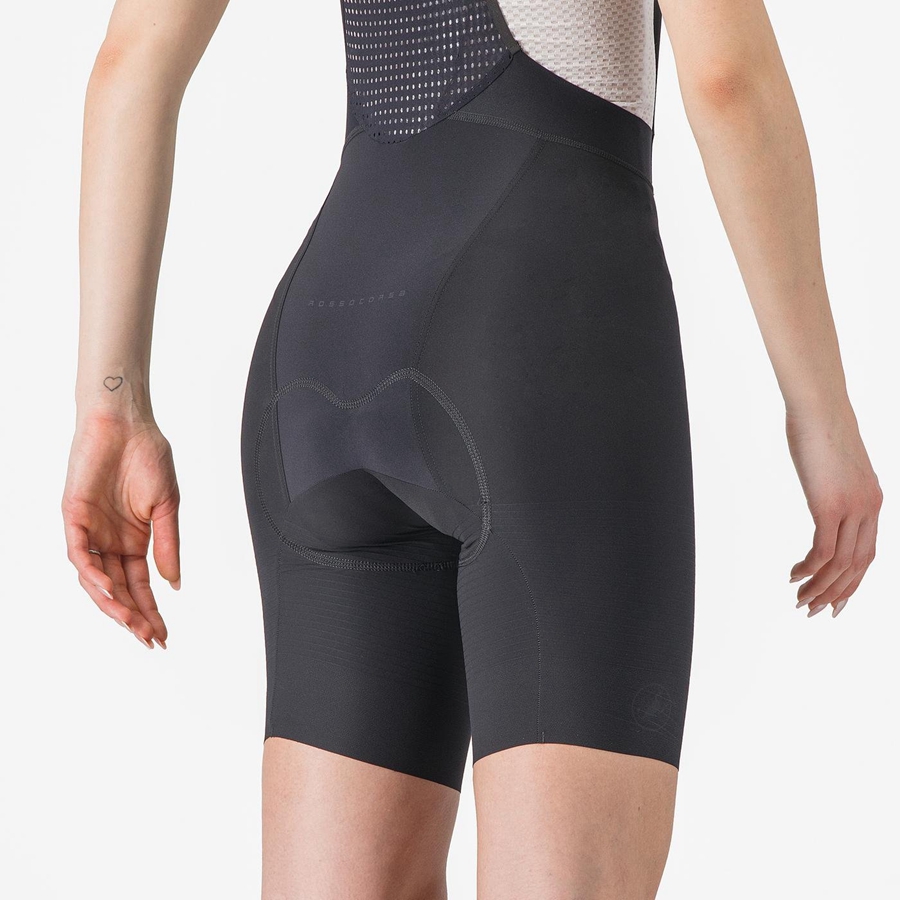 Black Castelli PREMIO W Women Bib Shorts | UJW193784