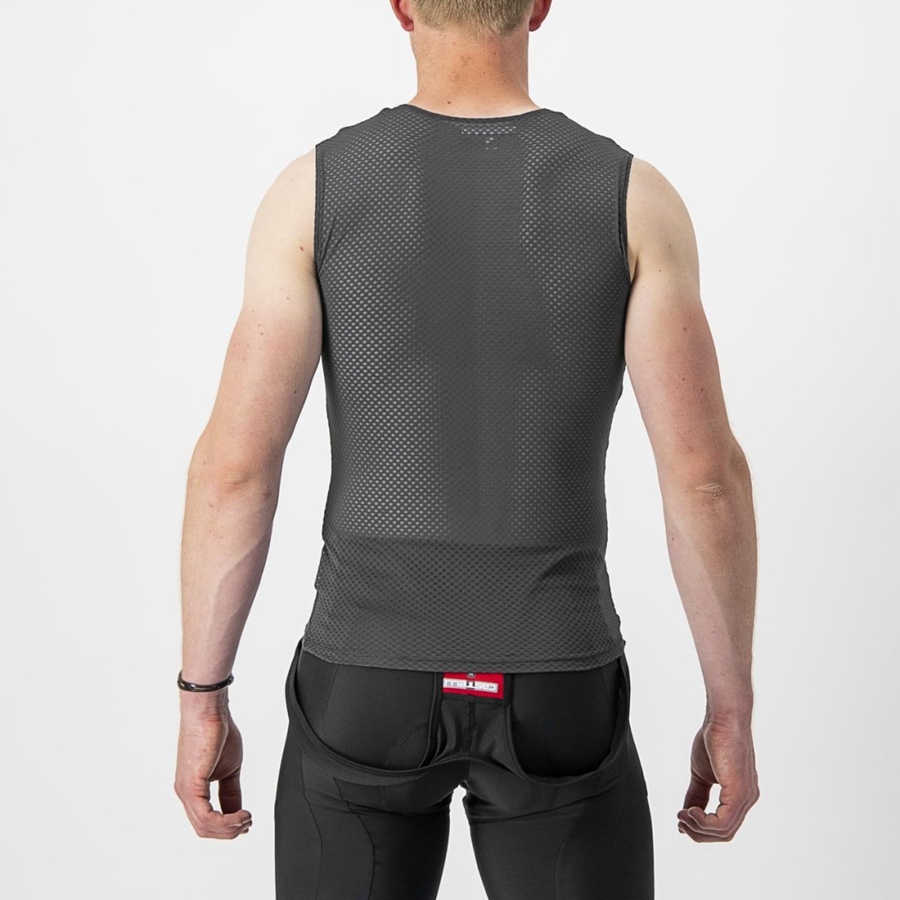 Black Castelli PRO MESH 2.0 SLEEVELESS Men Base Layer | YCH823591