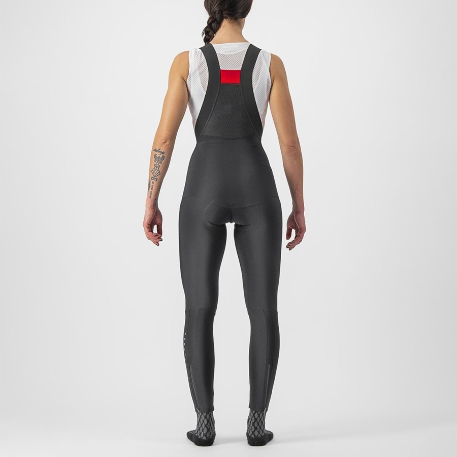 Black Castelli SORPASSO RoS W Women Bib Tights | OWE713602