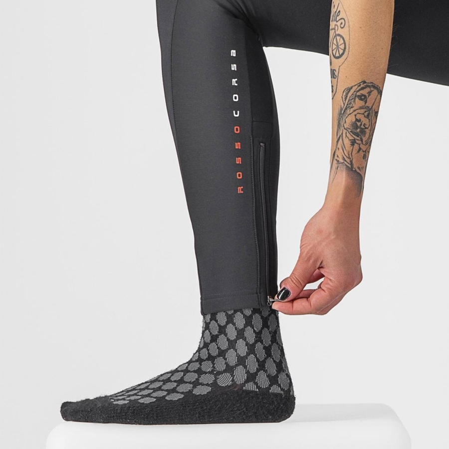 Black Castelli SORPASSO RoS W Women Bib Tights | OWE713602