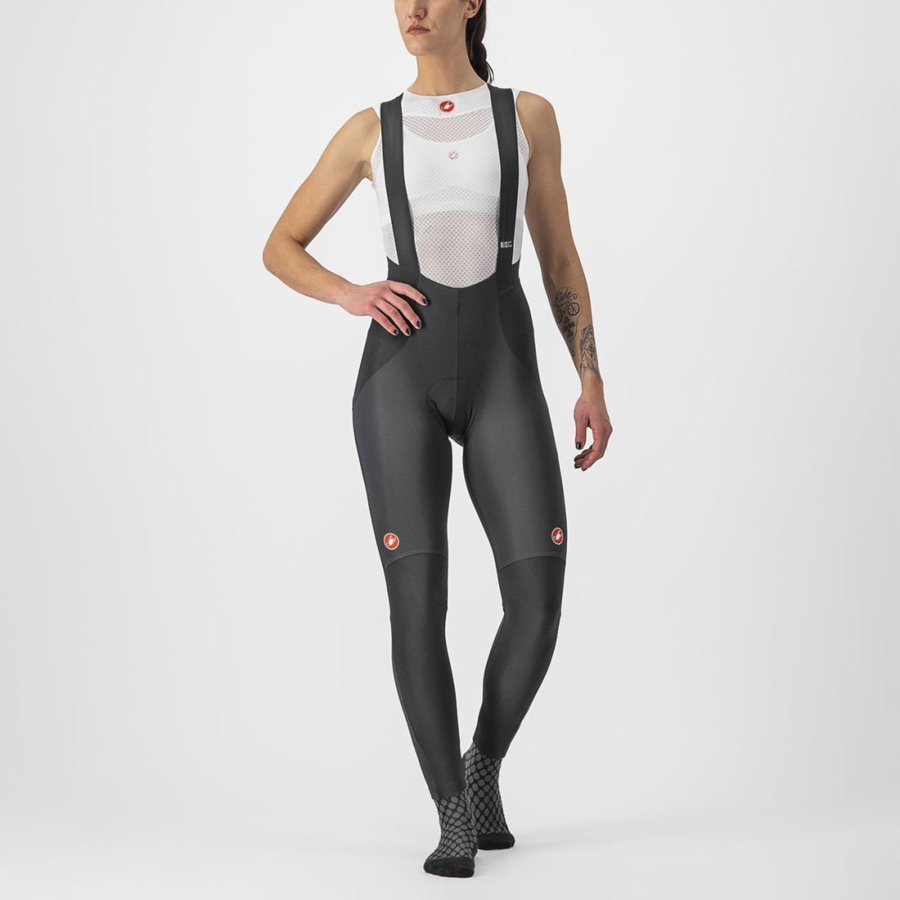 Black Castelli SORPASSO RoS W Women Bib Tights | OWE713602