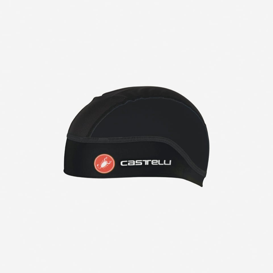 Black Castelli SUMMER SKULL Men Cap | EOB694023