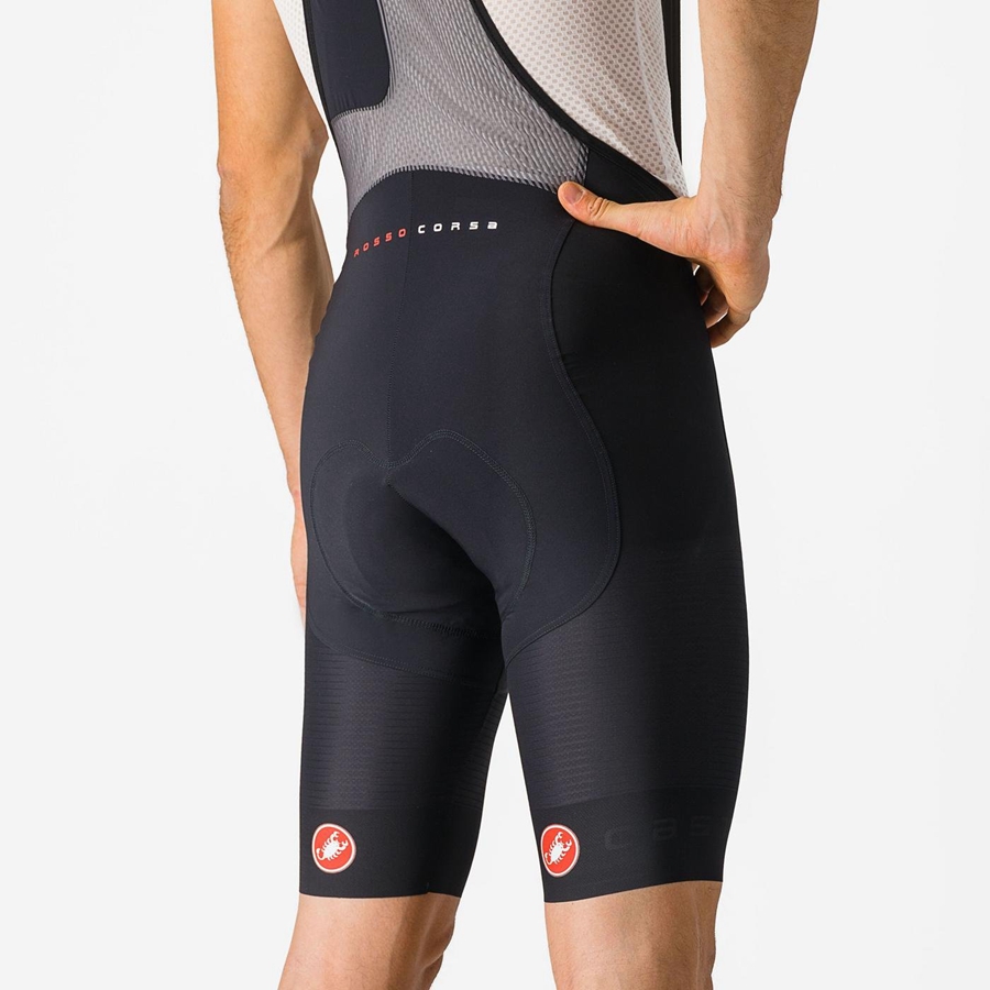 Black Castelli SUPERLEGGERA Men Bib Shorts | VFR489361