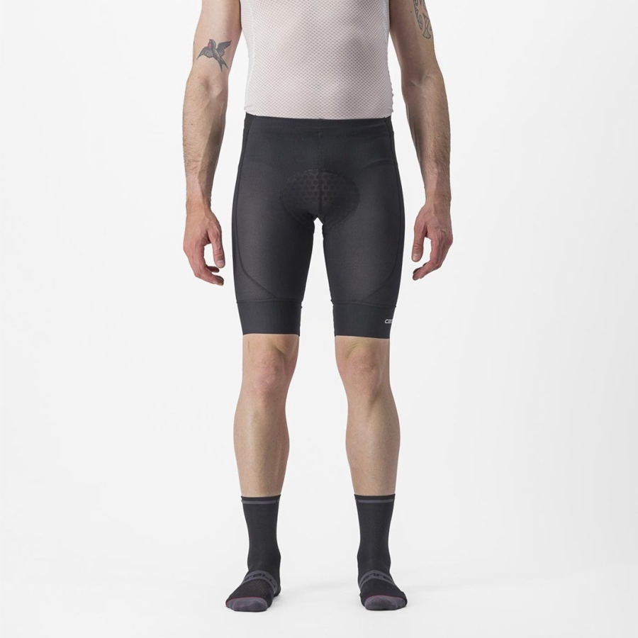 Black Castelli TRAIL LINER Men Shorts | GMS698514