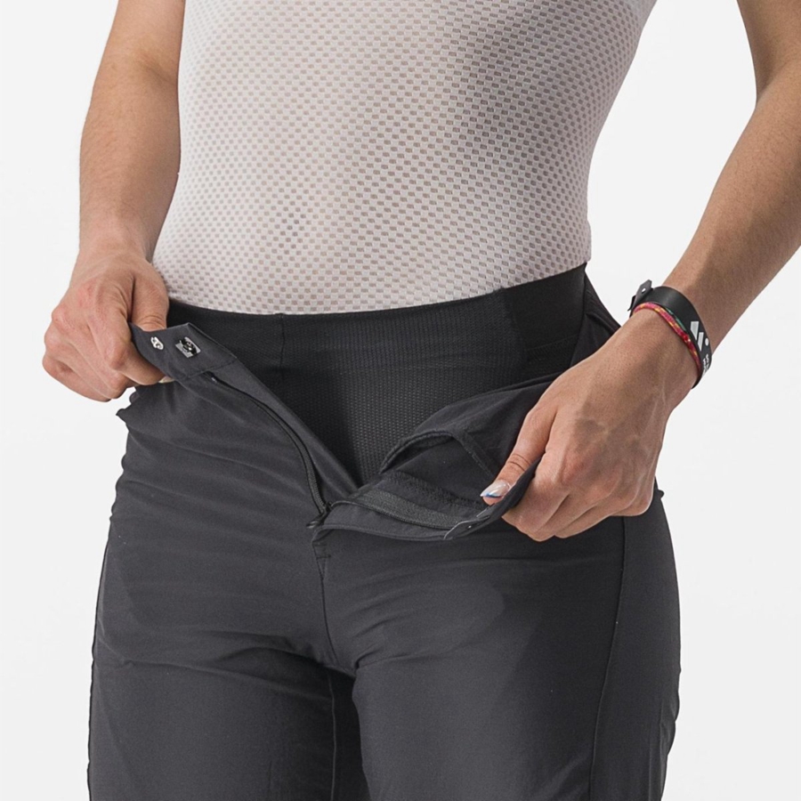 Black Castelli TRAIL W LINER Women Shorts | BAP521786