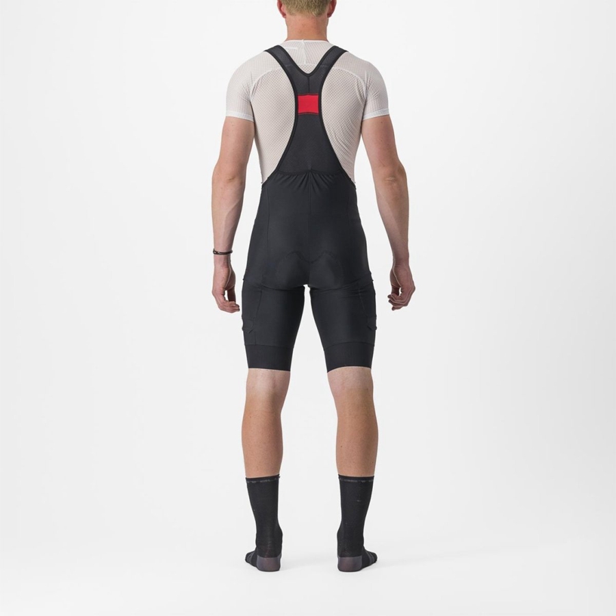 Black Castelli UNLIMITED CARGO Men Bib Shorts | HVW305768