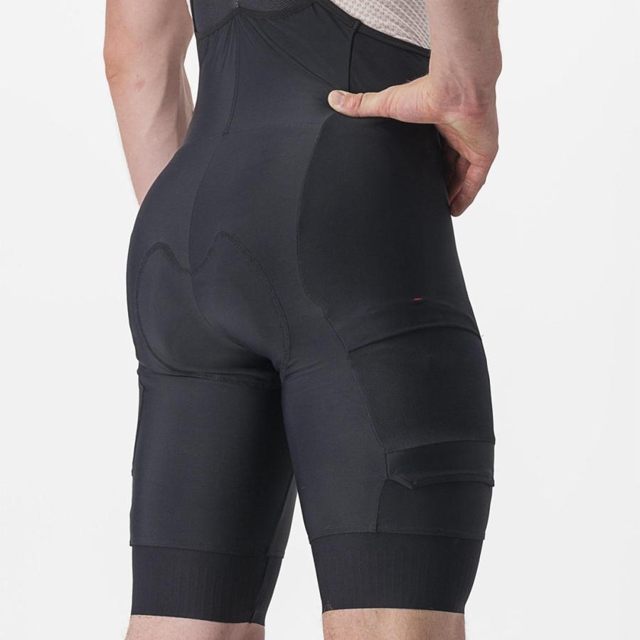 Black Castelli UNLIMITED CARGO Men Bib Shorts | HVW305768