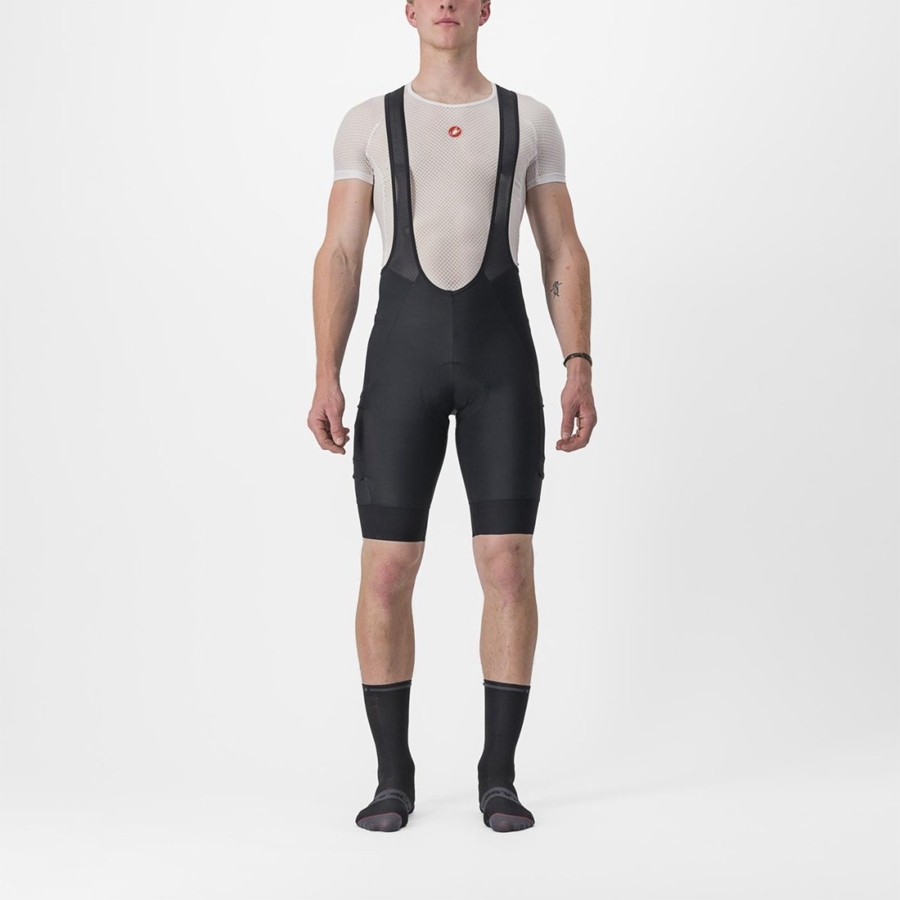 Black Castelli UNLIMITED CARGO Men Bib Shorts | HVW305768