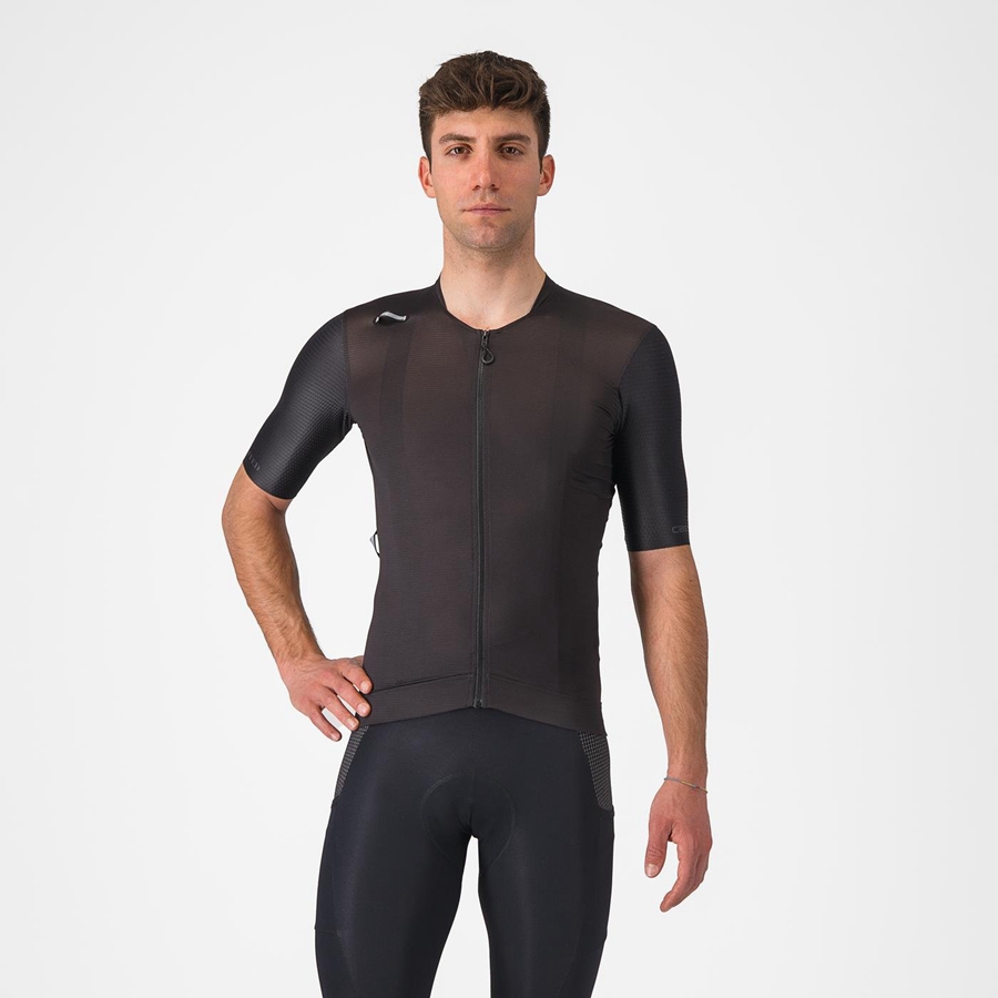 Black Castelli UNLIMITED PRO Men Jersey | QBA589062