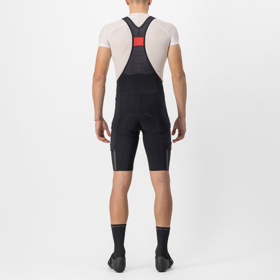 Black Castelli UNLIMITED THERMAL Men Bib Shorts | DFN428019