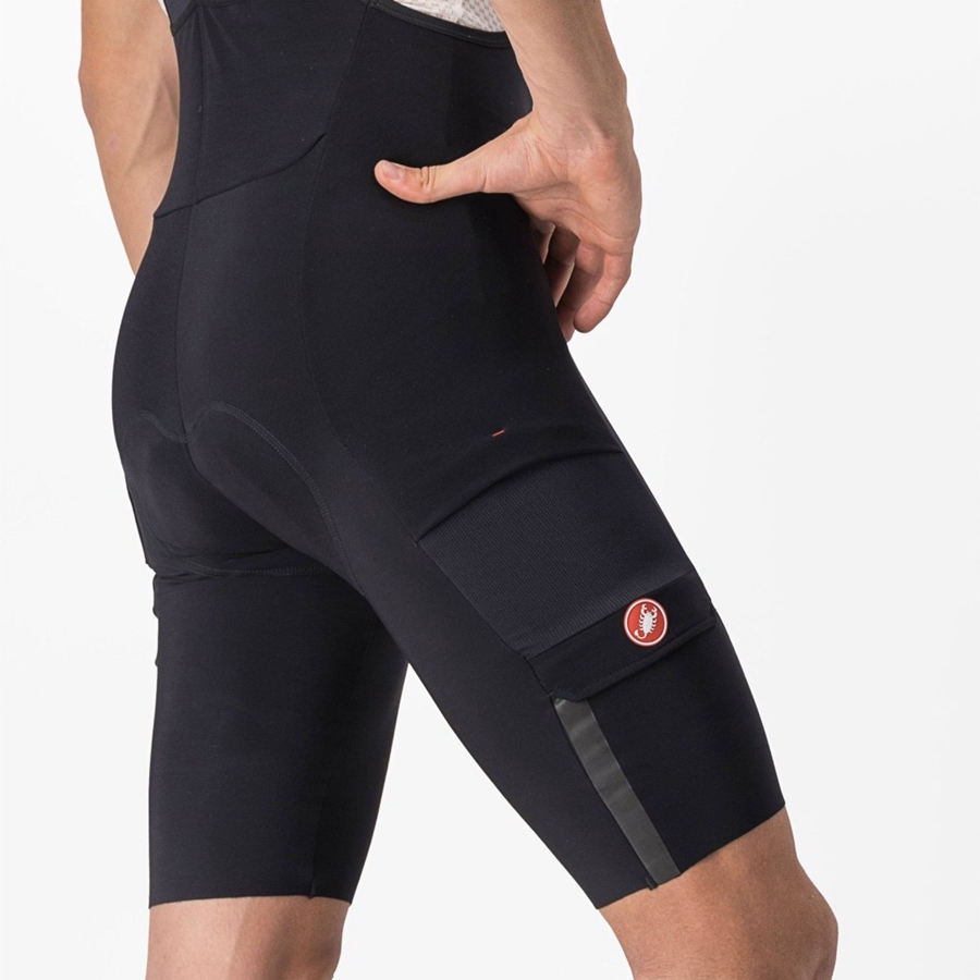 Black Castelli UNLIMITED THERMAL Men Bib Shorts | DFN428019