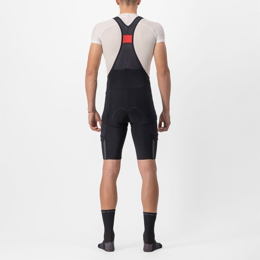 Black Castelli UNLIMITED THERMAL Men Bib Shorts | DFN428019