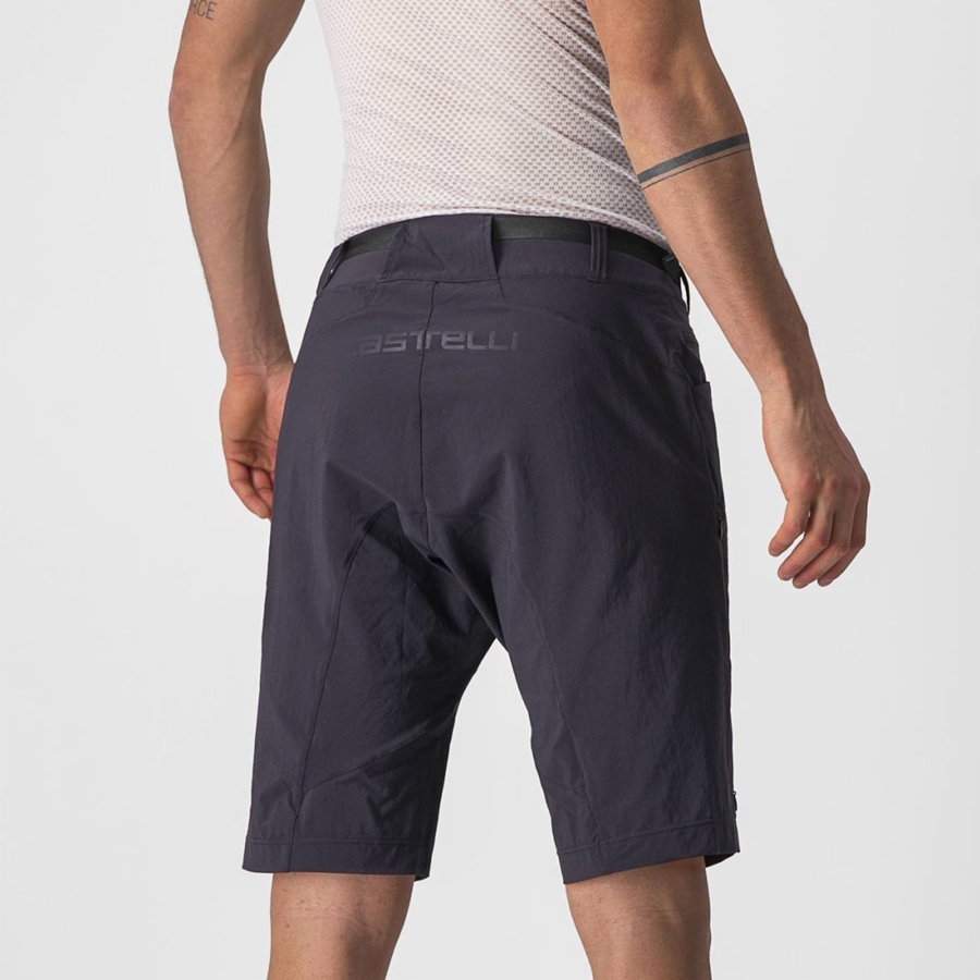 Black Castelli UNLIMITED TRAILGY Men Shorts | QRH968427