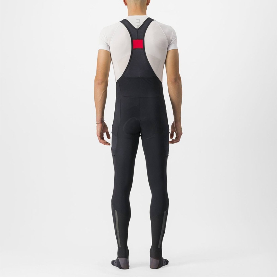 Black Castelli UNLIMITED TRAIL Men Bib Tights | EGR653107