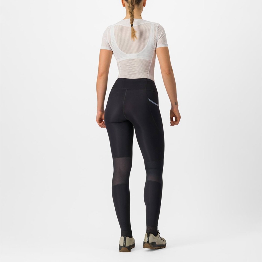 Black Castelli UNLIMITED TRAIL W Women Leggings | EFO937154