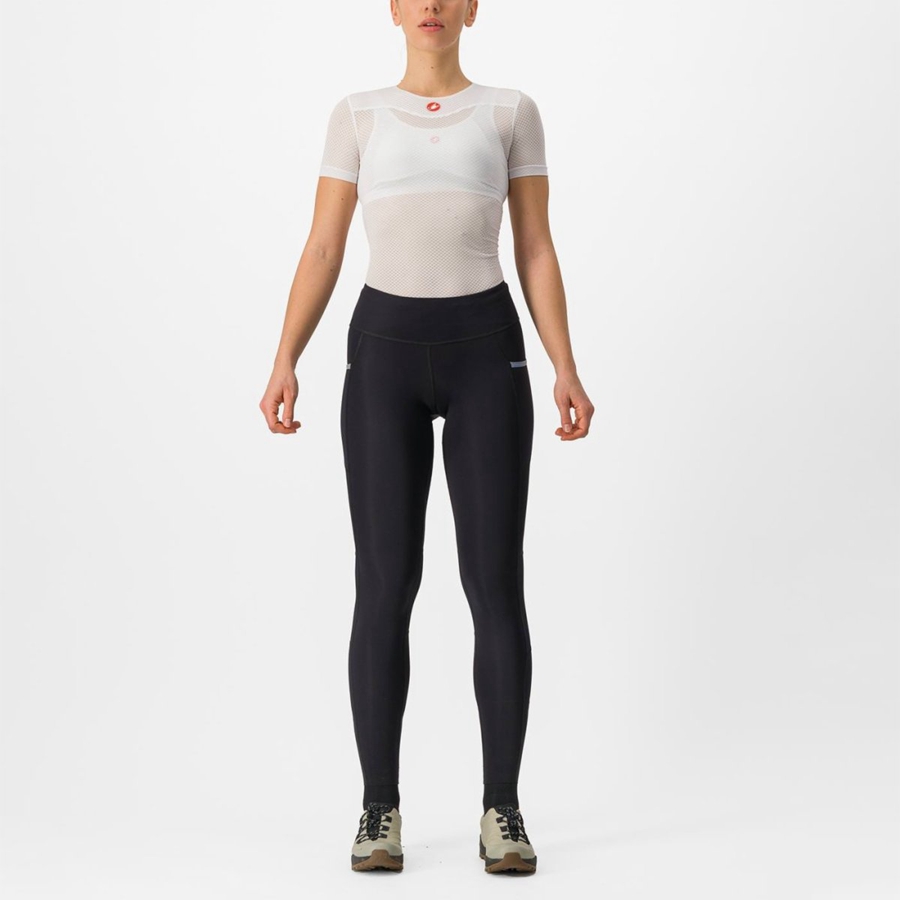 Black Castelli UNLIMITED TRAIL W Women Leggings | EFO937154