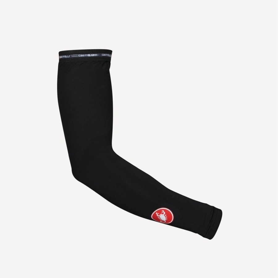 Black Castelli UPF 50 + LIGHT ARM SLEEVES Women Arm Warmer | ZNH238569