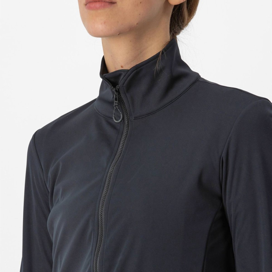 Black Castelli VENTO TRAIL Women Jackets | PGY821364