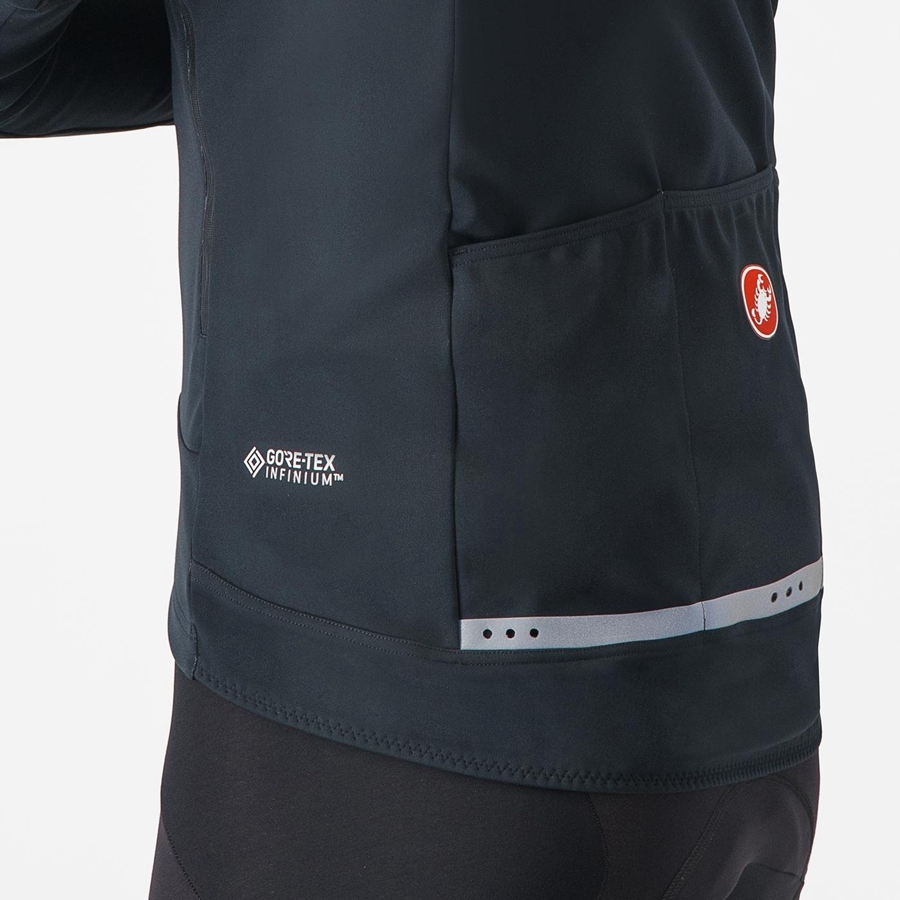 Black / Black Castelli PERFETTO RoS 2 CONVERTIBLE Men Jackets | XWN687530