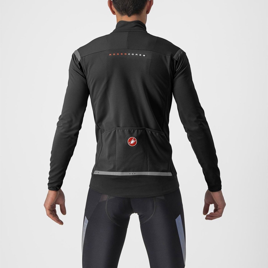 Black / Black Castelli PERFETTO RoS 2 Men Jackets | AXB349205