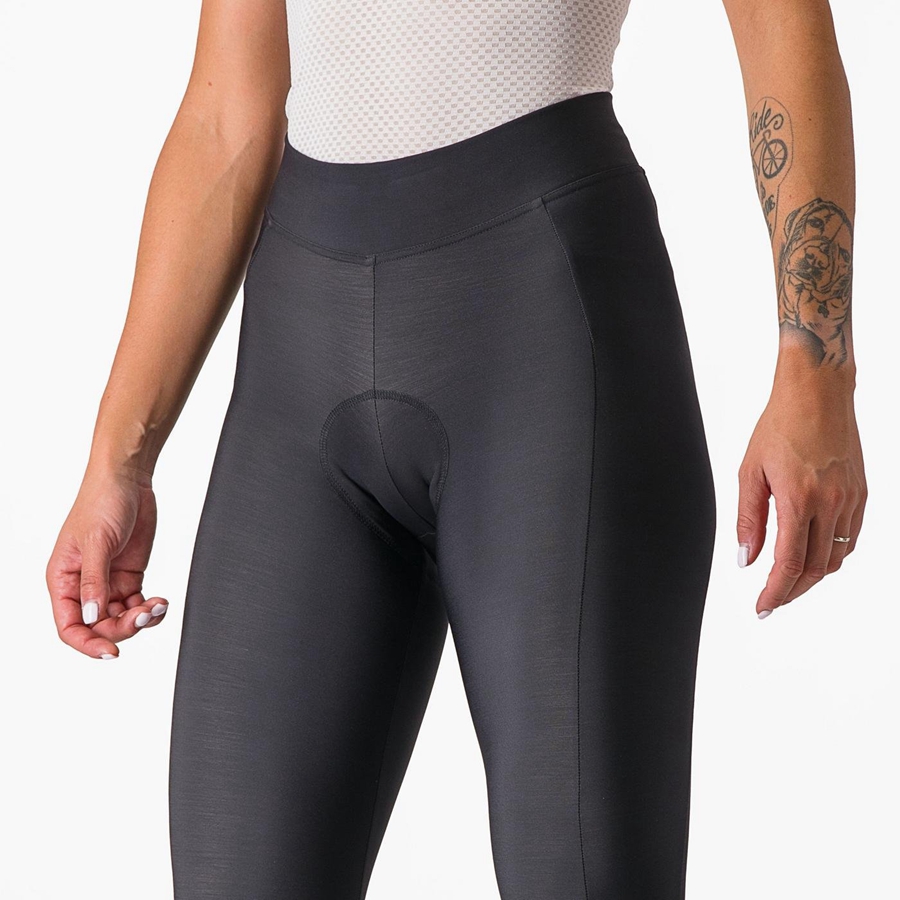 Black / Black Castelli VELOCISSIMA THERMAL Women Leggings | WMD825739