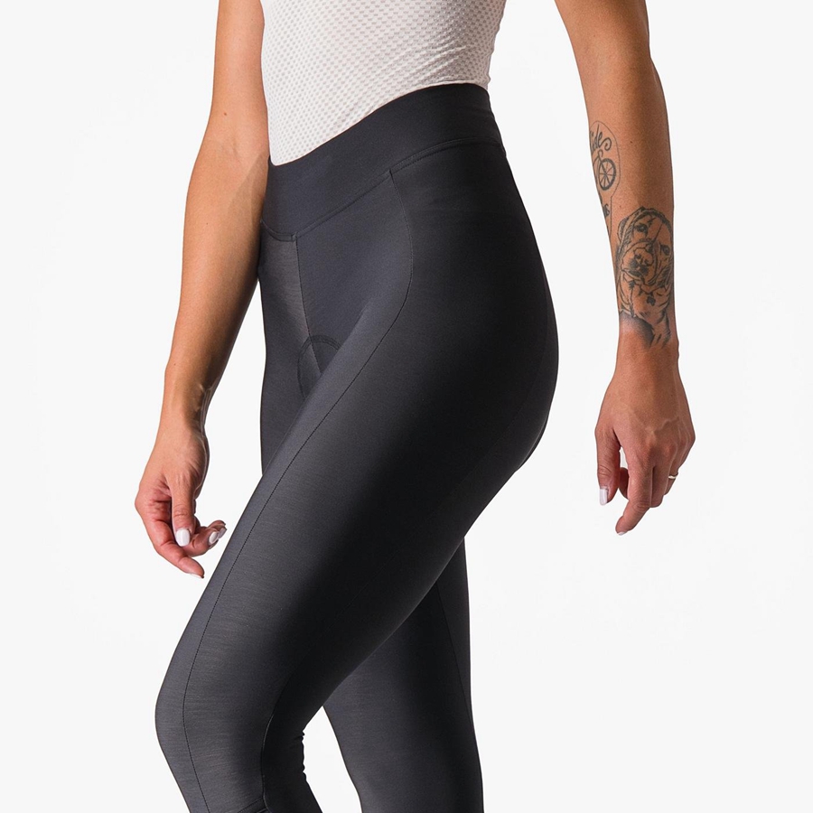 Black / Black Castelli VELOCISSIMA THERMAL Women Leggings | WMD825739