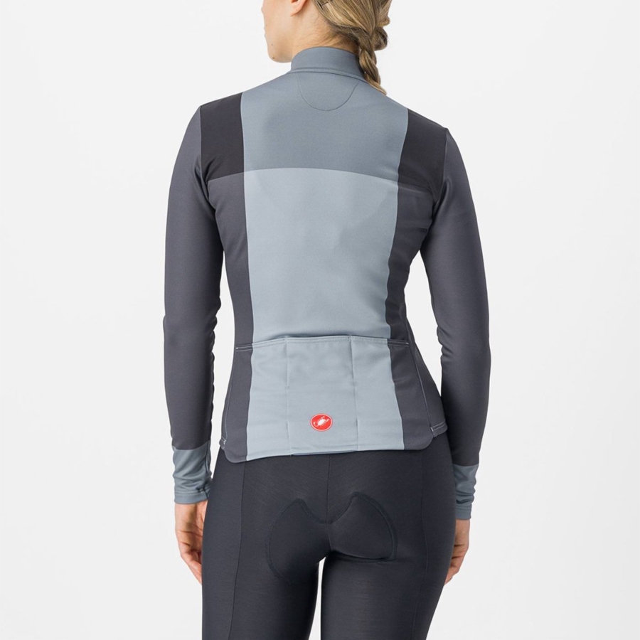 Black / Grey Castelli UNLIMITED W THERMAL Women Jersey | KMC836752