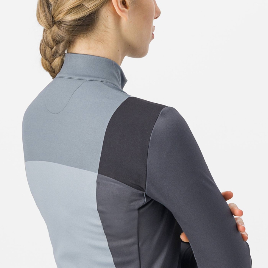 Black / Grey Castelli UNLIMITED W THERMAL Women Jersey | KMC836752