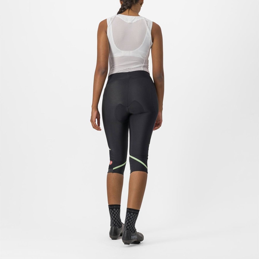 Black / Mint / Black Castelli VELOCISSIMA THERMAL KNICKER Women Leggings | ZTW421986