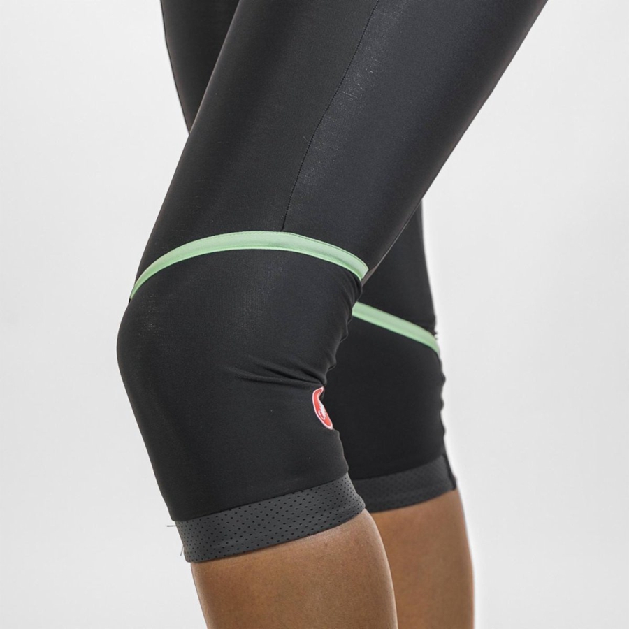 Black / Mint / Black Castelli VELOCISSIMA THERMAL KNICKER Women Leggings | ZTW421986