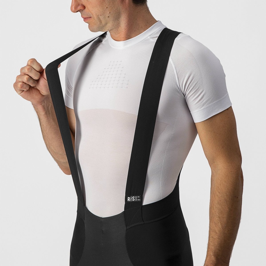 Black / Silver Castelli SORPASSO RoS Men Bib Tights | ZCK146375