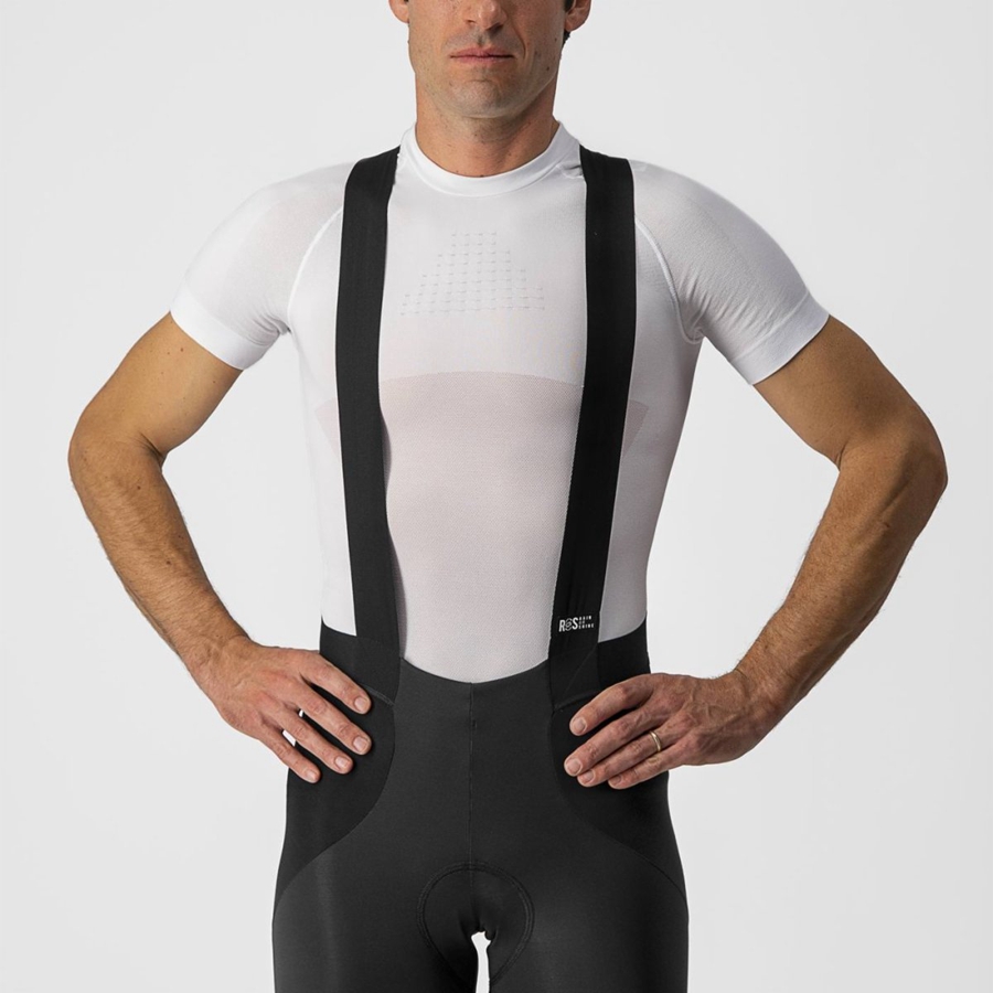 Black / Silver Castelli SORPASSO RoS Men Bib Tights | ZCK146375