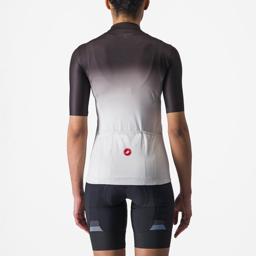 Black / Silver Grey / White Castelli SALITA Women Jersey | RNM268159