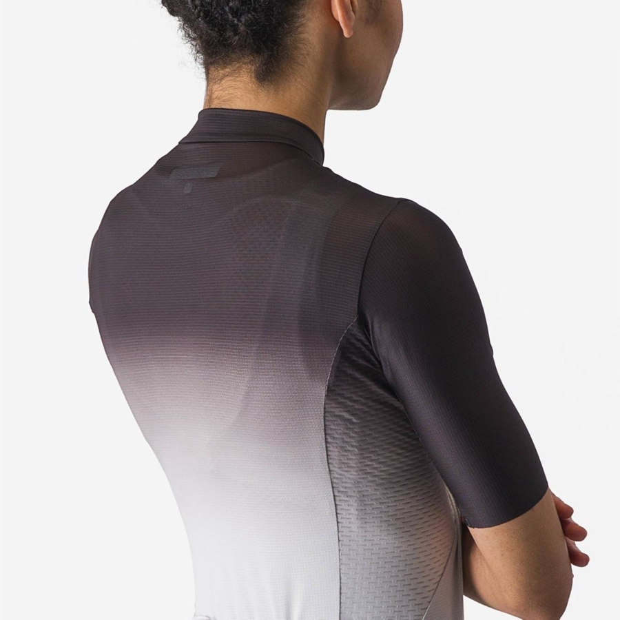 Black / Silver Grey / White Castelli SALITA Women Jersey | RNM268159