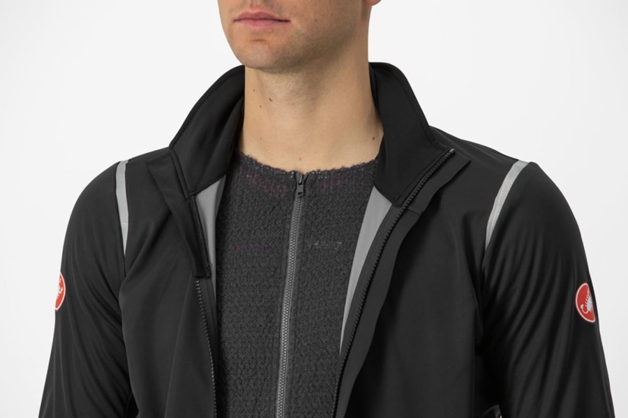 Black / Silver / Dark Castelli ALPHA DOPPIO ROS Men Jackets | ZXB720863