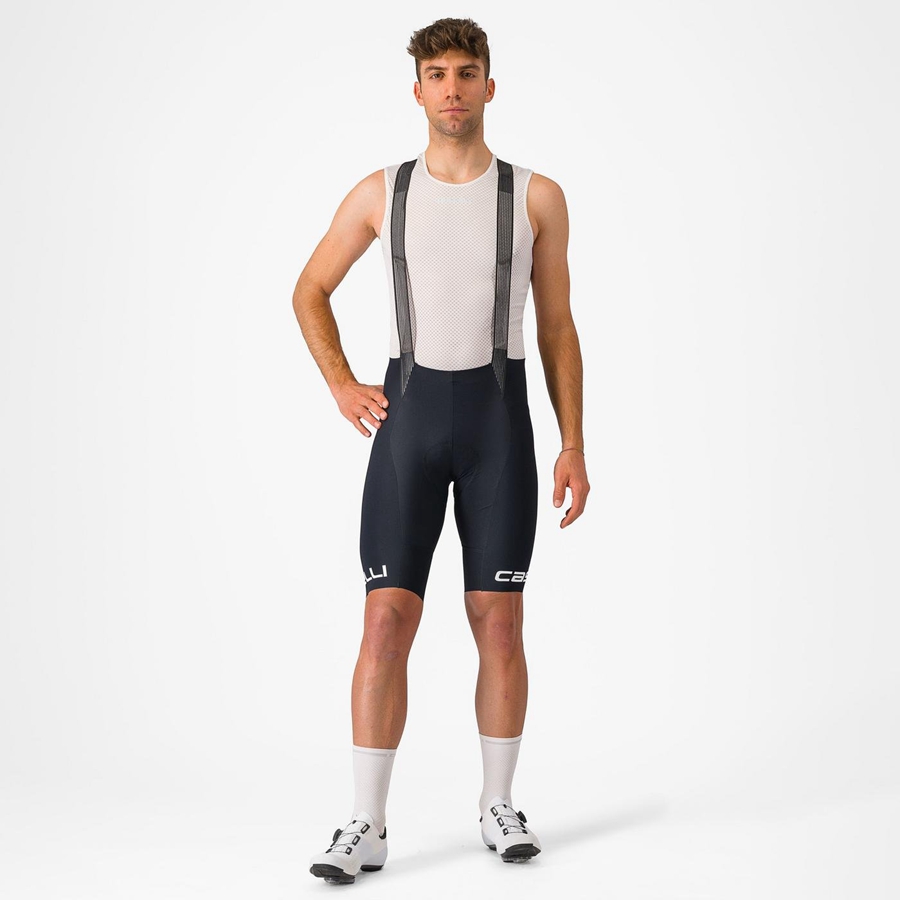 Black / White Castelli FREE AERO RC CLASSIC Men Bib Shorts | PGD954832