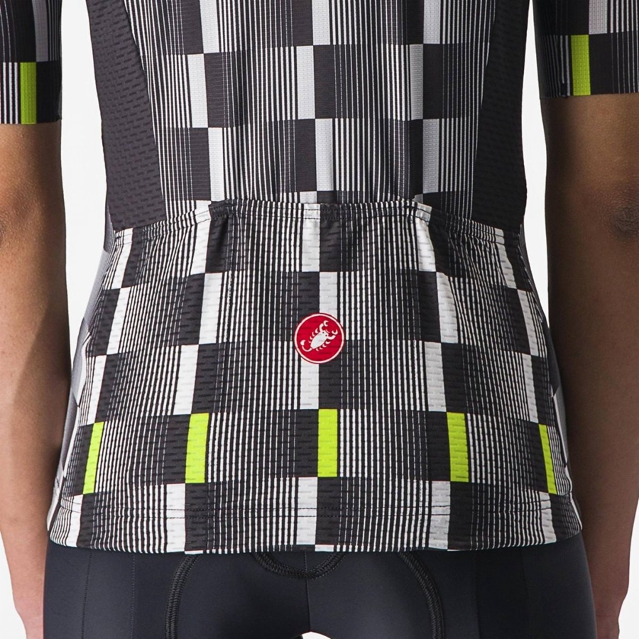 Black / White / Light Green Castelli DIMENSIONE Women Jersey | CVY239180