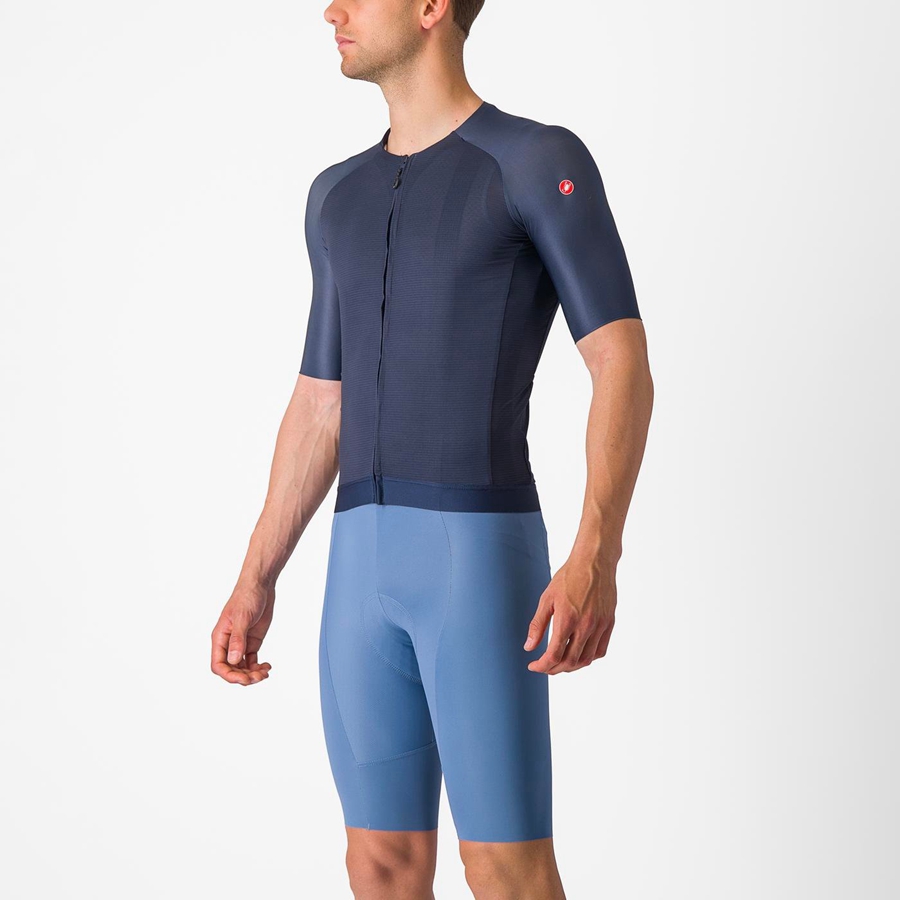 Blue Castelli AERO RACE 7.0 Men Jersey | RJH316742