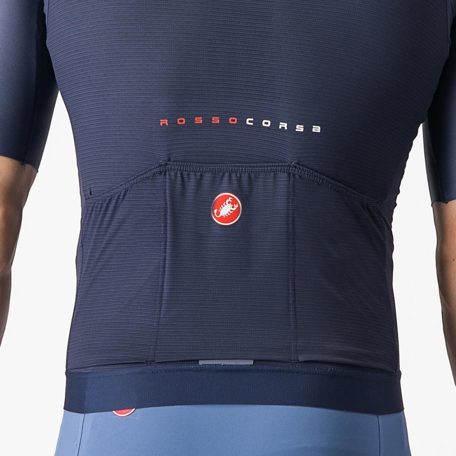 Blue Castelli AERO RACE 7.0 Men Jersey | RJH316742