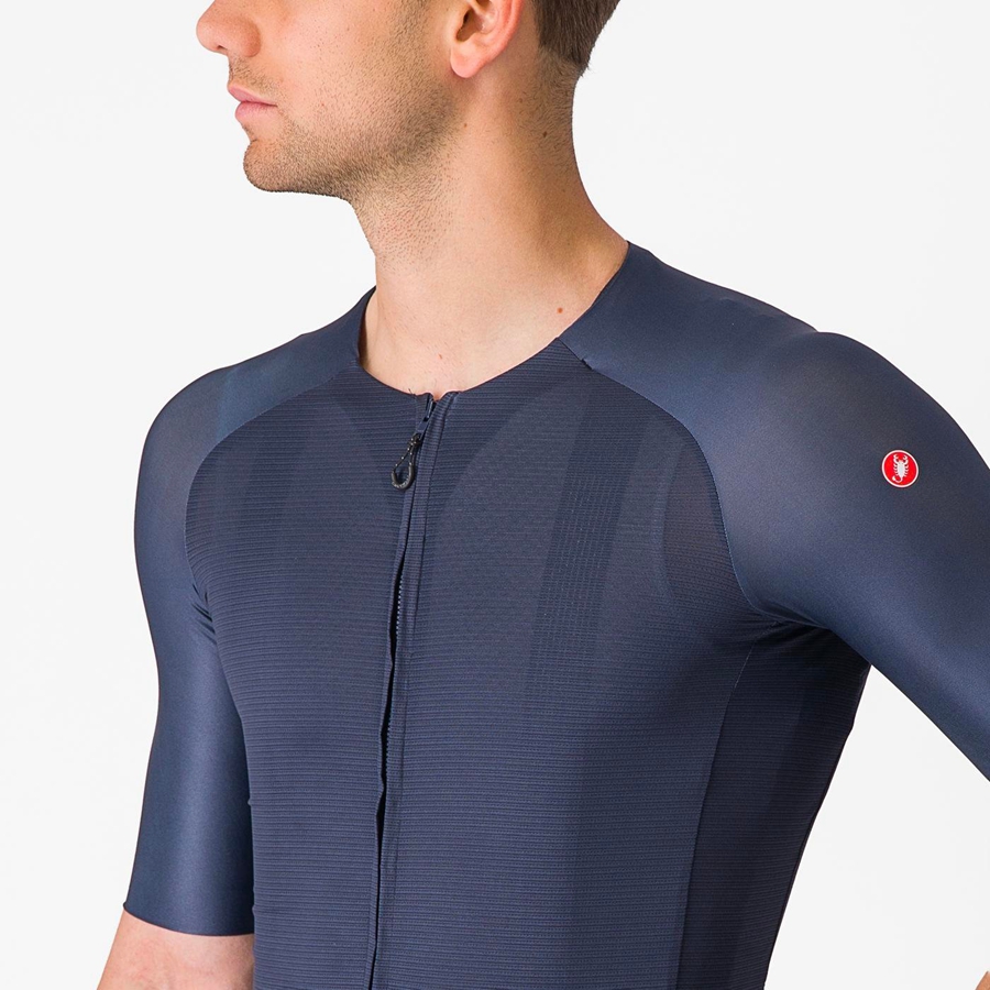 Blue Castelli AERO RACE 7.0 Men Jersey | RJH316742