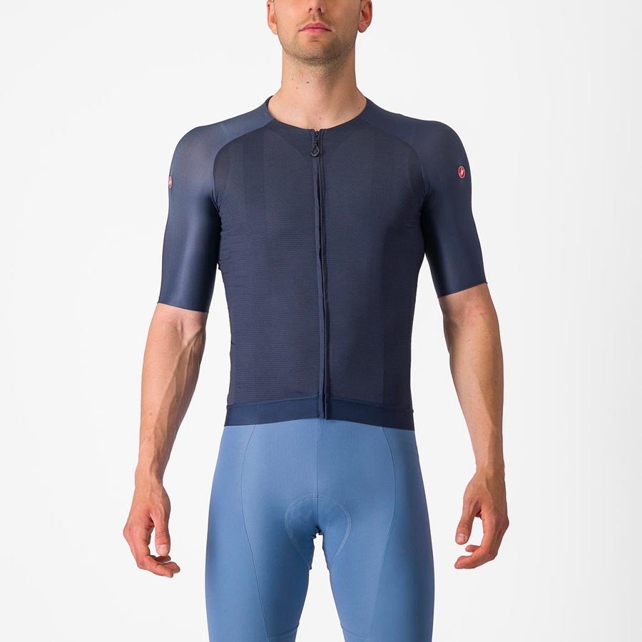 Blue Castelli AERO RACE 7.0 Men Jersey | RJH316742